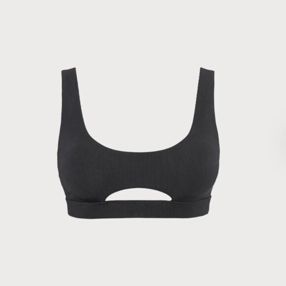 BERLOOK Black Cutout Ribbed Plus Size Bikini Top AND Ribbed Plus Size BOTTOM 17 - Picture 9 of 16